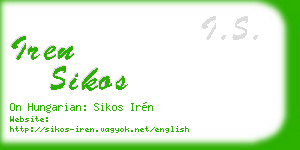 iren sikos business card
